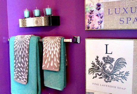 Discover inspiration to makeover your space with ideas for mirrors, lighting, vanities, showers and tubs. Love the teal and purple together | First home ideas ...