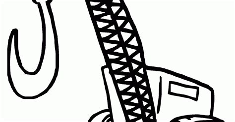 Gambar Mewarnai Crane | Alat Berat - Contoh Anak PAUD