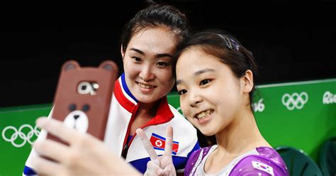 I'll highlight the unique features of each app too. North South Korean Gymnasts Selfie, Rio 2016