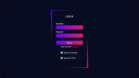 Login Form Html And Css How To Create Login Form Using Html And Css