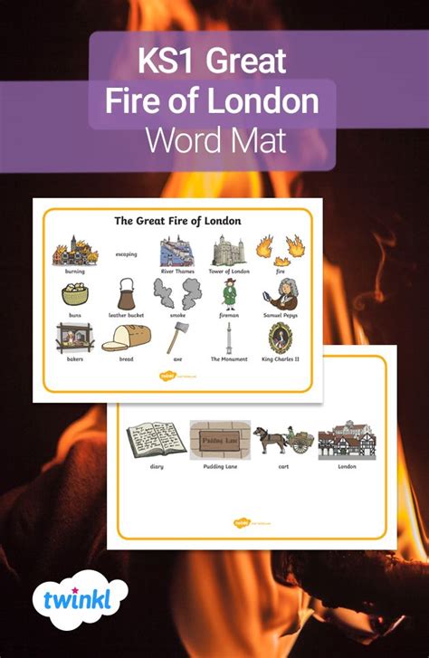Great Fire Of London Word Mat Ks1 Great Fire Of London History