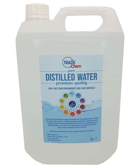 Distilled Water Pure Water Various Uses Trade Chemicals