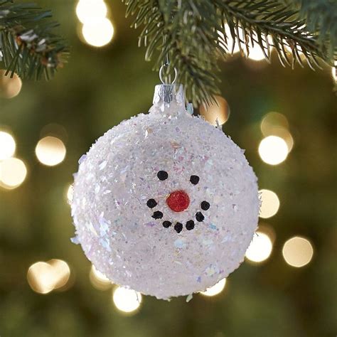European Glass Snowball Ornament Snowball Ornament Ornaments Diy