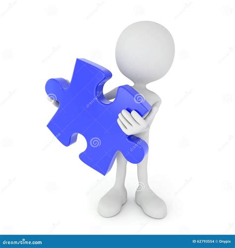 3d Human - Puzzle Piece Stock Illustration - Image: 62793554