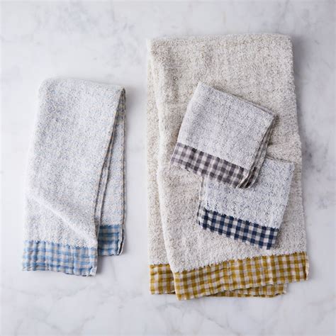 Gingham Cotton And Linen Bath Towels Linen Bath Towels Towel Cotton Linen
