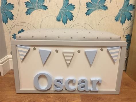 Personalised Handmade Childrens Wooden Toy Boxstorage Box With Seat