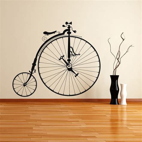 Whether it's displayed in the bedroom, living room, kitchen or office, this wall art will be admired for years to come. Penny Farthing Wall Stickers Bike Wall Art
