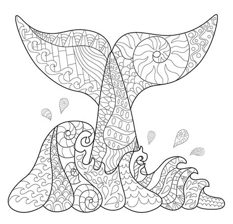 These are great for adults who like to color as well as children. Fish Tale Doodle - Doodle is Art | Whale coloring pages ...