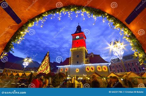 Christmas Market Brasov Romania Stock Photo Image Of European