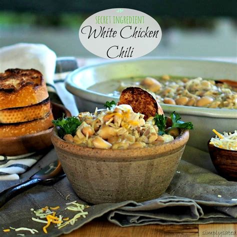 It's an easy and comforting chili. White Chicken Chili - Simply Sated