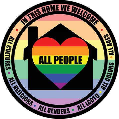 Inclusive Home Decal Inclusive Pride Flag Lgbtq Gifts Lgbtq Etsy