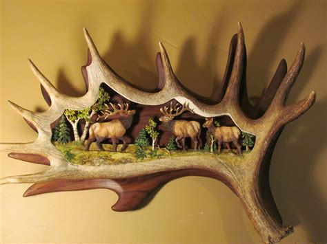 Moose Antler Carving By Jaybird Jones Antler Art Moose Antlers