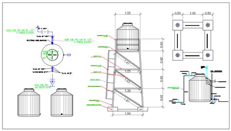 Elevated Water Tank Dwg Block For Autocad Designs Cad Hot Sex Picture