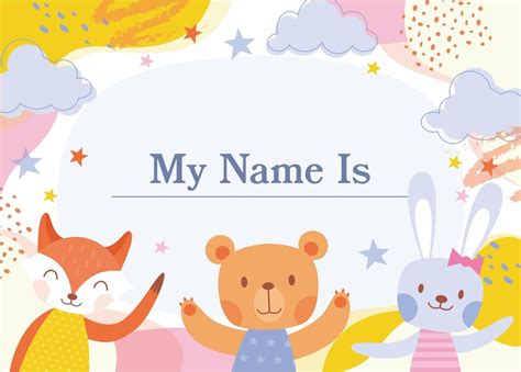 Printable name tags for desks