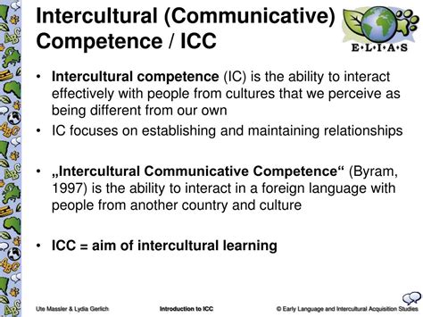 Ppt Icc Intercultural Learning In Bilingual Institutions Ute Massler
