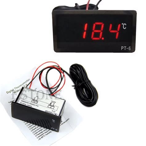 Car Auto Mini Digital Lcd Display Indoor Outdoor Temperature Meter