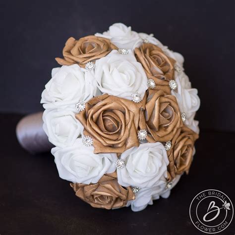 Sorella vita bridesmaids at essense designs. Rose gold wedding bouquet simple with silver gems - The ...