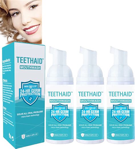 teethaid mouthwash whitening toothpaste foam 2023 removes tartar whitens teeth