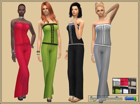 The Sims Resource Jumpsuit With Ruffles