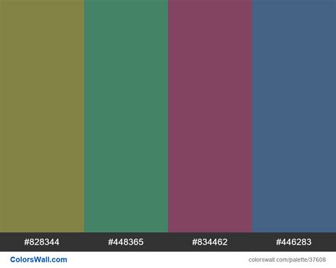 Tetradic Colors Scheme Xkcd Drab Hex Colorswall