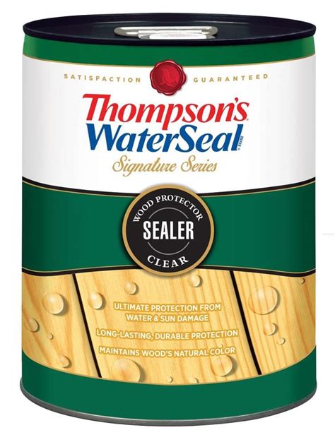 Thompsons Waterseal Clear Exterior Wood Stain And Sealer 5 Gallon
