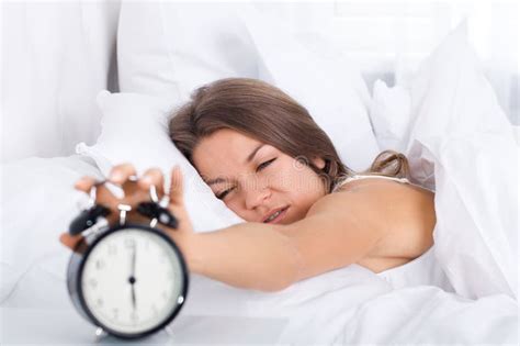 Woman In Bed Waking Up Stock Photo Image Of Adult People 28976596