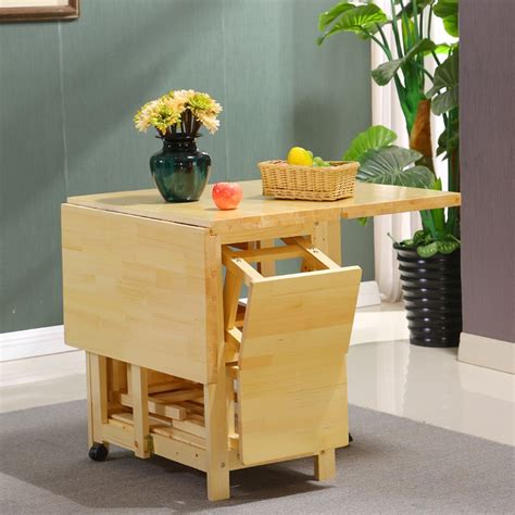 71'' plastic rectangular portable folding table. DINGBO Small Folding Dining Table and Chairs Household Simple Modern Dining Table ...