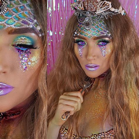 20 Unique Mermaid Makeup Looks For Halloween Maquiagem