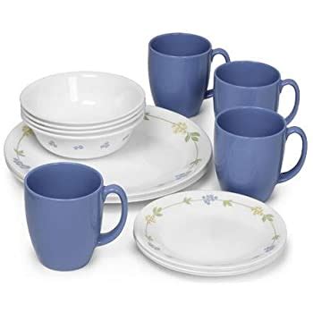 Pyrex is obviously known for making great measuring cups and other glass bowls and things there are some pyrex plates with gold leaf around the edges. Amazon.com | Corelle Livingware Secret Garden 16-Piece ...