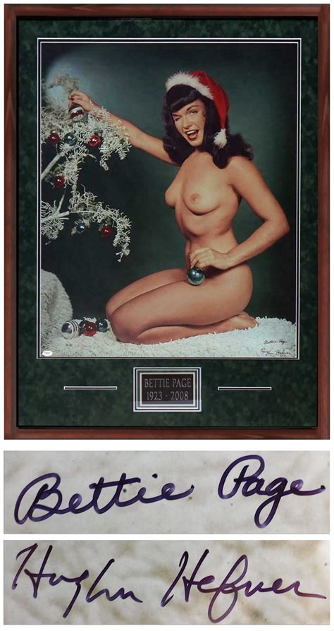 Sell Or Auction Your Limited Edition Bettie Page Hugh Hefner Signed Photo