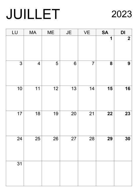 Calendrier Juillet 2023 A Juin 2022 - Calendrier Lunaire