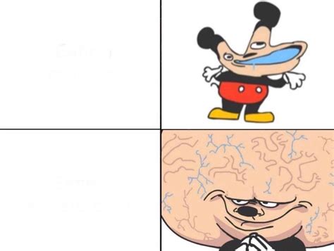 Big Brain Mickey Mouse Meme Template