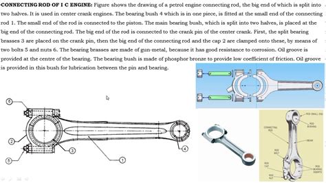 Assembly Drawing Of Connecting Rod Of I C Engine Youtube