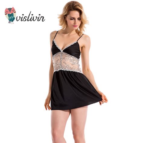 Vislivin New Design Womens Sexy Nightgowns 2017 Best Selling Summer Sleepwear Nightdress Mini