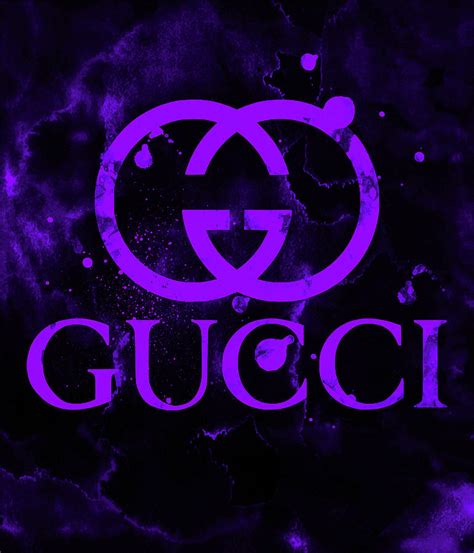 It's certainly an unusual choice for gucci, and a huge departure from its usual logo (above). Gucci Logo Purple 7 Digital Art by Del Art