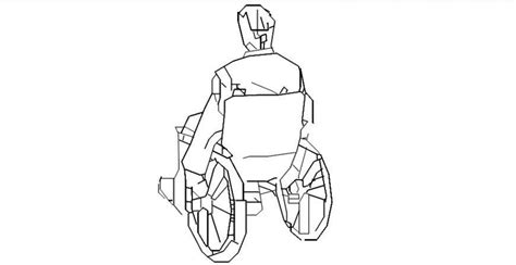 Handicap On Wheelchair 2d Model Cadbull