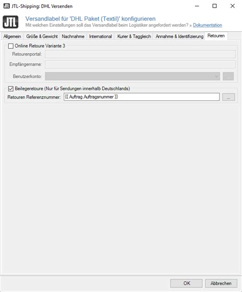 Wie kann ich den ausdruck wiederholen? Retourenetikett beim Versand mitsenden - JTL-Guide