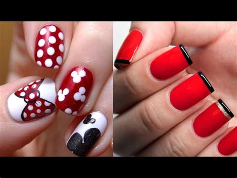 Si el arte de uñas te intimida, siempre puedes optar por una capa de rojo clásico. 10 diseños para decorar tus uñas con un intenso color rojo pasión - YouTube