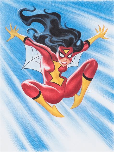 Bruce Timm Spider Woman Drawing Dangerous Universe