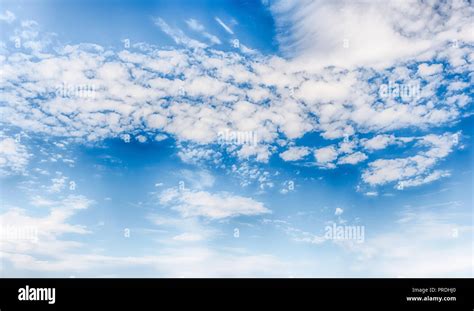 Dramatic Blue Sky With Scenic Clouds Texture With Copy Space May Be