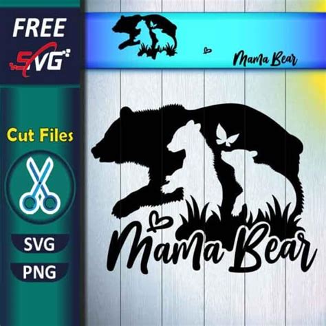 Mama Bear Svg Free Mama Bear And Cubs Svg Free Svg Files
