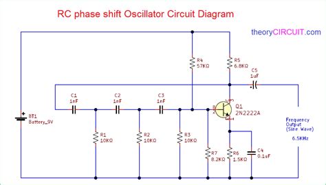 Rc Phase Shift Oscillator Circuit