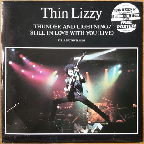 Thin Lizzy Thunder And Lightning 1983 Free Poster Vinyl Discogs