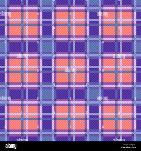 Seamless Checkered Vector Colorful Pattern Mainly In Blue Coral And