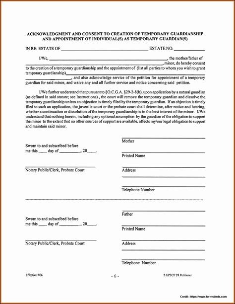 Declaration Of Guardianship Form Texas Form Resume Examples Edv1pb1oyq