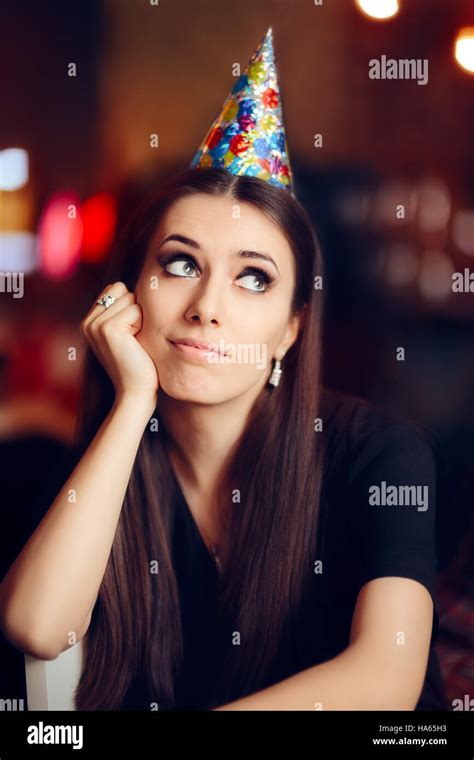 Sad Bored Woman At A Party Having No Fun Stock Photo Alamy