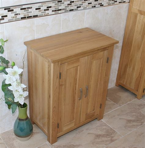 They use shelves for storage space and. Oak Bathroom Storage Unit 310 - Bathroom Vanity Units