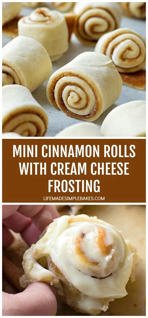 Classic cinnamon rolls with cream cheese frosting progress pictures1. Mini Cinnamon Rolls with Cream Cheese Frosting in 2020 ...