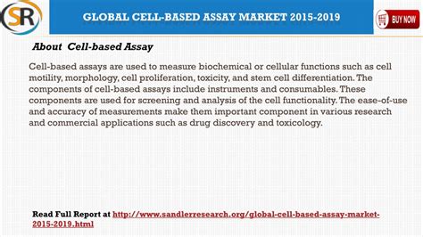 PPT Global Cell Based Assay Market Growth To 2019 Forecasts And