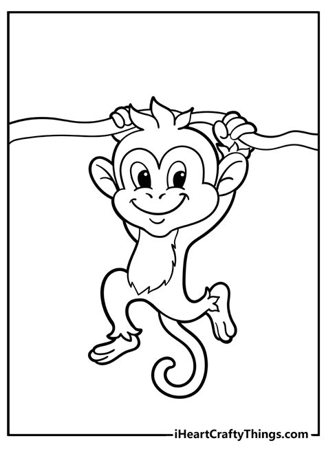 Cute Monkey Coloring Pages Home Design Ideas